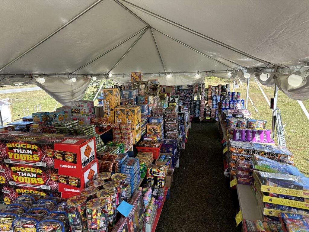 Fireworks available at our seasonal retail store outside Tampa Bay