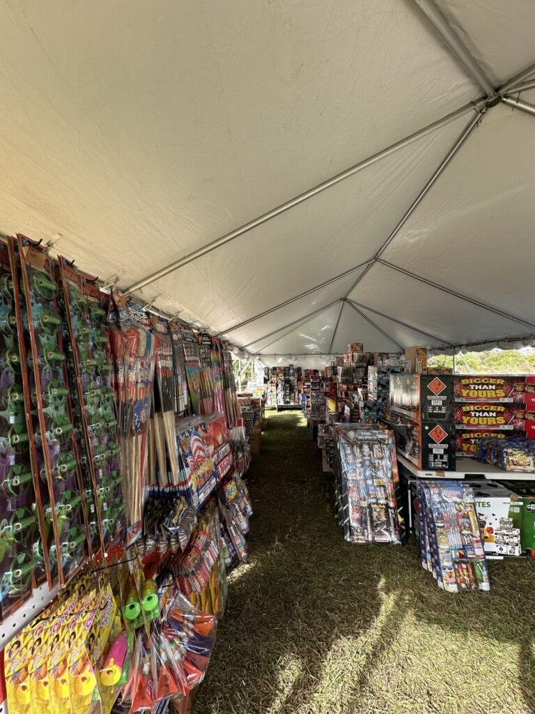 Fireworks available at our seasonal retail store in Trinity Florida