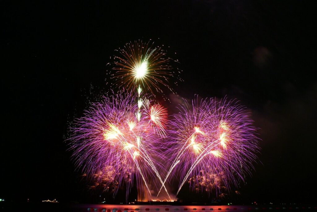 Mohawk Pyro Productions launching Fireworks into the night sky for Tampa Firework Show